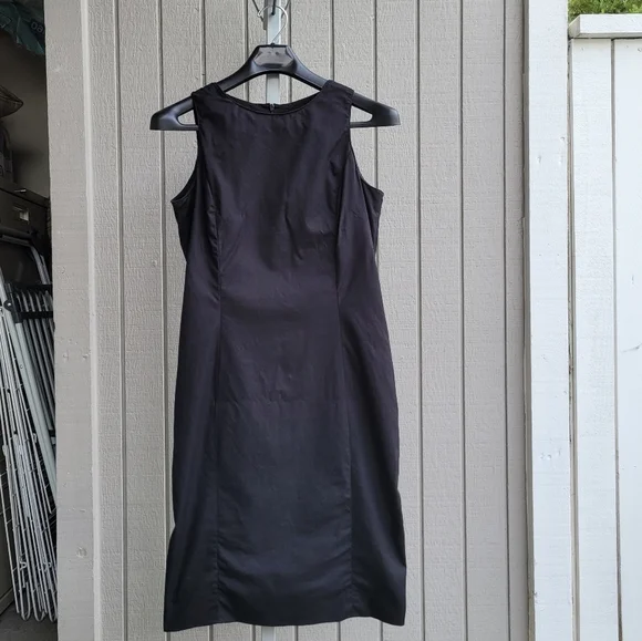 Y2K Sleeveless Cotton Stretch Dress EUC | Ladies 12 Black Jones New York - Picture 14 of 14